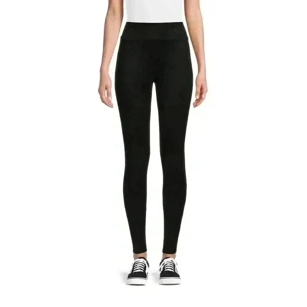 Black Faux Suede Leggings Small